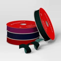 4 Pk Christmas Velvet Ribbon Dark Luxe - Wondershop™ -Wonder Shop USA GUEST 7481bc7f 7d08 4ad7 b31c a3f5dc05de9f