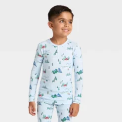 Toddler "Tis The Ski-son!" Cozy Knit Long Sleeve Shirt And Pants Holiday Matching Family Pajama Set - Wondershop™ Blue -Wonder Shop USA GUEST 76a14c04 8e6f 443b 82b8 0904a0cf39b2