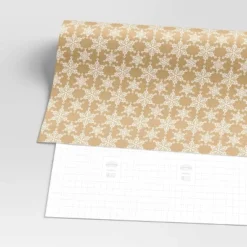 40" 125 Sq Ft Christmas Roll Wrap White Flakes On Brown Kraft - Wondershop™ -Wonder Shop USA GUEST 770a5904 c3a9 4c34 9027 bb03b8473028