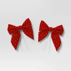 2ct Metallic Polka Dot Christmas Decorative Bow - Wondershop™ -Wonder Shop USA GUEST 7805a6cf 581e 4744 9c41 b6d1da4d13ed