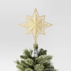 Christmas Lit Auto Rotating Star 8 Point Gold Tree Topper - Wondershop™ -Wonder Shop USA GUEST 7a3b56c1 55d5 41e3 aa0b 6d147a207c36