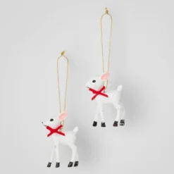 2ct Retro Small Deer Christmas Tree Ornament Set - Wondershop™ -Wonder Shop USA GUEST 7c0f36db 45f8 4ef9 97b1 4b6255db4cfb
