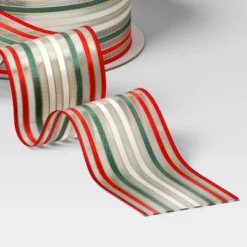 30' Christmas Fabric Ribbon Red White Green Striped - Wondershop™ 5 30' Christmas Fabric Ribbon Red White Green Striped - Wondershop™ -Wonder Shop USA GUEST 7c2efd65 f495 4890 add2 2e5f43d8f9c8