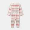 Baby "Let It Snow" Fair Isle Cozy Knit Holiday Matching Family Pajama Union Suit - Wondershop™ Cream -Wonder Shop USA GUEST 7df3bc35 268d 47eb 9cf4 717fccbb4010