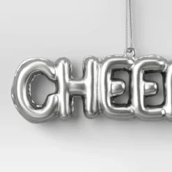 4" Christmas Metallic Words Ornament Silver Cheers - Wondershop™ -Wonder Shop USA GUEST 7ed1170e 752f 45d1 9504 e24bd9bffdfa