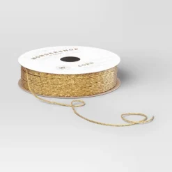 90' Christmas Fabric Ribbon Gold Cord - Wondershop™ -Wonder Shop USA GUEST 7f99f031 4d34 4e20 9b91 1b1daa56bfb1