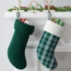 20" Christmas Plaid Stocking With Cuff Green Base - Wondershop™ -Wonder Shop USA GUEST 80c00e68 fe55 4c4d b0ca d2e8d8da87a5
