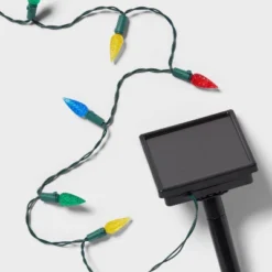 50ct Solar LED Faceted Christmas Indoor Outdoor String Lights With Green Wire - Wondershop™ -Wonder Shop USA GUEST 88f8c51e c2b6 42f8 b56c f28a40bbcf22