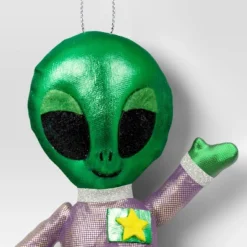 5.25" Christmas Fabric Metallic Alien Ornament - Wondershop™ -Wonder Shop USA GUEST 89c75f33 657d 4587 8bb2 d545dbc1144f