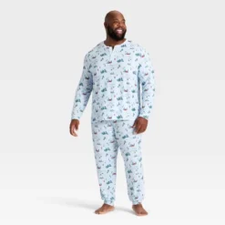 Men's "Tis The Ski-son!" Cozy Knit Long Sleeve Henley Holiday Matching Family Pajama Shirt - Wondershop™ Blue -Wonder Shop USA GUEST 8da7d79a 80ae 4df0 bd49 5ceab65b6695