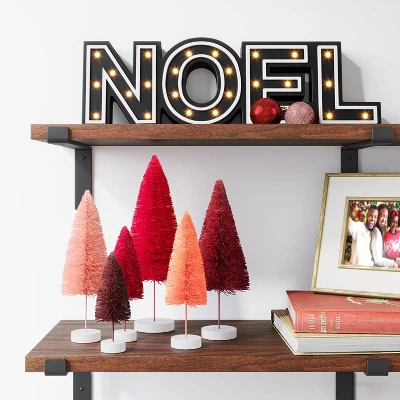 16"x4.75" Battery Operated Lit Wood 'Noel' Tabletop Sign - Wondershop™ Black 3 16"x4.75" Battery Operated Lit Wood 'Noel' Tabletop Sign - Wondershop™ Black
