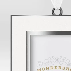 3.5" Glittered Metal Picture Frame Christmas Tree Ornament - Wondershop™ -Wonder Shop USA GUEST 8fd576de 3364 4e0a a85b 1f74263e6edc