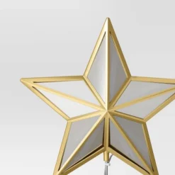 12.25" Warm White Lights Faceted Star Christmas Tree Topper Gold - Wondershop™: Indoor Decor: Indoor Decor: Indoor Decor -Wonder Shop USA GUEST 9467cf07 9691 43da bfa9 38ec48851caf
