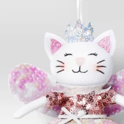 4.5" Silver Cat With Tiara Christmas Ornament Cat - Wondershop™ -Wonder Shop USA GUEST 994535bb d2ca 40bb 829f d6bc47eb3630