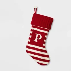 Knit Striped Monogram Christmas Stocking - Wondershop™ -Wonder Shop USA GUEST 9ad3a7a8 26b8 4d38 94d4 84eb6aefa60a