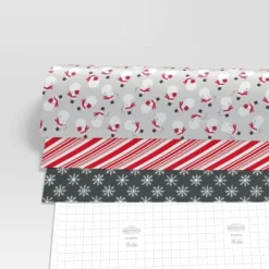 30" 3pk 180 Sq Ft Christmas Wrap Pack Snowman/Candy Stripes/Snowflakes - Wondershop™ -Wonder Shop USA GUEST 9de73e26 ab01 425f 9724 9a8ec1fe3a12