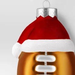 Christmas Glass Football With Santa Hat Ornament - Wondershop™ -Wonder Shop USA GUEST a30bccba a93d 43f3 aef3 bc8dc7895cc4