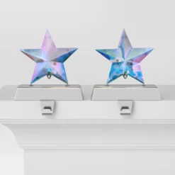 2pk Christmas Lit Iridescent Star Stocking Holder - Wondershop™ 7 2pk Christmas Lit Iridescent Star Stocking Holder - Wondershop™ -Wonder Shop USA GUEST a49ff8d4 0d33 4ed5 a4e8 322a795d2ed5