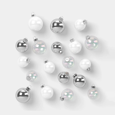 42pc Round Glass Christmas Tree Ornament Set - Wondershop™ 14 42pc Round Glass Christmas Tree Ornament Set - Wondershop™ - Image 12