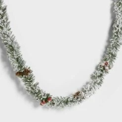 30ct LED Dewdrop With Flocked Greenery Christmas Indoor Novelty String Lights Warm White With Silver Wire - Wondershop™ -Wonder Shop USA GUEST a7cd786e ac49 4828 a61d 6f6e6eac73ec