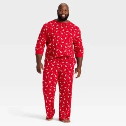 Men's Santa Print Ribbed Holiday Matching Family Pajama Pants - Wondershop™ Red -Wonder Shop USA GUEST a94d225d ea32 4b95 918d 6176f7aaaf2b
