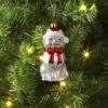 Christmas Glass Cat Santa Hat Ornament - Wondershop™