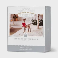 LED Faux Rattan Fawn With Red Bow Christmas Novelty Sculpture Light - Wondershop™ -Wonder Shop USA GUEST ae7820a2 8302 4c3e a000 dc9754568385