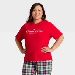 Women's "Cabin Crew" Short Sleeve Holiday Matching Family Pajama Shirt - Wondershop™ Red 9 Women's "Cabin Crew" Short Sleeve Holiday Matching Family Pajama Shirt - Wondershop™ Red -Wonder Shop USA GUEST b00148f9 47dc 4037 9285 ee371d383739