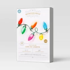 25ct LED C9 Classic Glow Indoor Outdoor Christmas String Lights With Green Wire - Wondershop™ -Wonder Shop USA GUEST b20ade25 9d0e 4c2f b8ab 037475735cbe