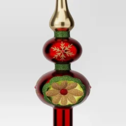 Christmas Plastic Finial Tree Topper Red/Green - Wondershop™ -Wonder Shop USA GUEST b21a261b 8df2 49d2 902b 71aac274f9db
