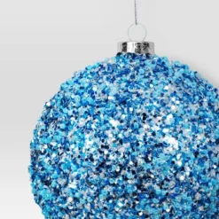 4" Christmas Chunkey Glitter Ball Ornament Light Blue - Wondershop™ -Wonder Shop USA GUEST b2c288cd 71dd 4413 a14c 4aa440d63182