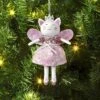 4.5" Silver Cat With Tiara Christmas Ornament Cat - Wondershop™