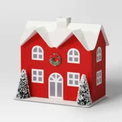 12pc Battery Operated Glittered Paper Christmas Village Set With Bottle Brush Trees And Snowmen - Wondershop™ White/Pink/Blue -Wonder Shop USA GUEST b70eec71 18da 47d8 a8ef f12e5b08b32c