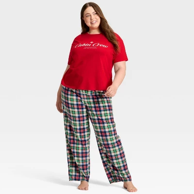 Women's "Cabin Crew" Short Sleeve Holiday Matching Family Pajama Shirt - Wondershop™ Red 3 Women's "Cabin Crew" Short Sleeve Holiday Matching Family Pajama Shirt - Wondershop™ Red - Image 2