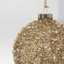Christmas Gold Glass Beaded Ball Ornament - Wondershop™ -Wonder Shop USA GUEST b9e2460f b285 479b ab43 59b4192e2e8c