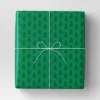 40" 220 Sq Ft Christmas Roll Wrap Green Trees On Green - Wondershop™