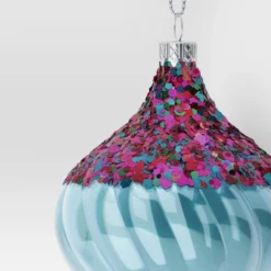 Christmas Swirl Onion Blue Ornament - Wondershop™ -Wonder Shop USA GUEST bdbb245e 1b97 41b8 ac0b 906152a3ae41