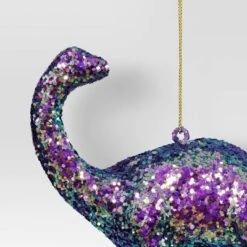 5" Christmas Plastic Chunky Glitter Dinosaur Ornament Purple - Wondershop™ -Wonder Shop USA GUEST c052895d f11a 4976 8ab3 cb63c14145f2