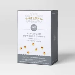 30ct LED Battery Operated Christmas Acorn Dew Drop Lights Warm White With Gold Wire - Wondershop™ -Wonder Shop USA GUEST c552f2b6 7c0e 4ffe ac65 562ee8e95b8a