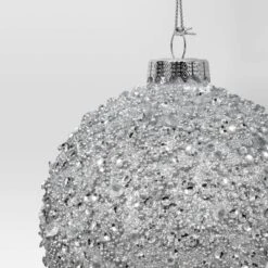 Christmas Silver Beaded Ball Ornament - Wondershop™ -Wonder Shop USA GUEST c7ae7145 7d24 4a5f a992 0ec706058e44