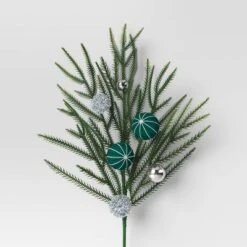 4ct Christmas Greenery Picks Green/Silver Decorative Balls - Wondershop™ -Wonder Shop USA GUEST cb9a9c5a 966b 4de5 99ac 2563e2f0b253