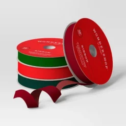 4 Pk Christmas Velvet Ribbon Gift Packaging Accessories Red/Green - Wondershop™ 5 4 Pk Christmas Velvet Ribbon Gift Packaging Accessories Red/Green - Wondershop™ -Wonder Shop USA GUEST cd4f55cc 75bb 4c76 a54f 41ba1338c4f3