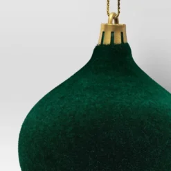 Christmas Onion Shaped Flocked Dark Green Ornament With Tassle - Wondershop™ -Wonder Shop USA GUEST ce2558ed e0c9 4406 b5ab bfc44cd8efdc