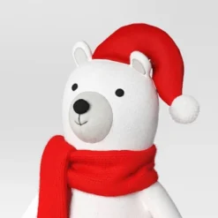 23.5" Fabric Polar Bear Holding Gift Animal Statue - Wondershop™ White -Wonder Shop USA GUEST d4512f9e f0eb 4b72 9c1a 9fe3e581c4d3