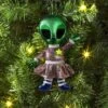 5.25" Christmas Fabric Metallic Alien Ornament - Wondershop™ -Wonder Shop USA GUEST d503cc81 6a3d 4a1e 8665 c56f432806a6
