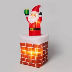 6' LED Animated Santa In Chimney Christmas Inflatable Decoration Red - Wondershop™: Festive Yard Display, Easy Setup -Wonder Shop USA GUEST d5aa3b18 e02e 4f0d 8570 5352cc6a2166