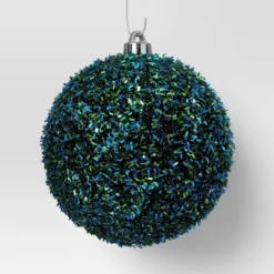 9ct Christmas Tinsel Ball Ornament Set Blue Green - Wondershop™ -Wonder Shop USA GUEST d74dec58 4b43 475b 8522 19882b6643a2
