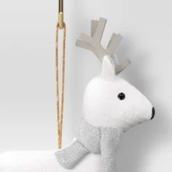 Christmas Fabric Deer Ornament White - Wondershop™ -Wonder Shop USA GUEST d83a4aa9 d776 485b 8152 e4a4a126be58