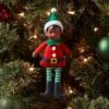 Fabric Elf Child With Braids And Green Hat Christmas Tree Ornament - Wondershop™: Indoor Use, No Battery Required -Wonder Shop USA GUEST da641ed1 9938 446c bd4a 24f22fed7942