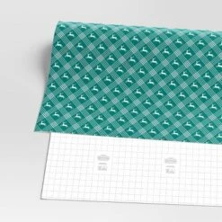 30" 50 Sq Ft Christmas Roll Wrap Deer And Plaid On Green - Wondershop™ -Wonder Shop USA GUEST dd569e48 7572 4ba2 838a 35ed287e16f8